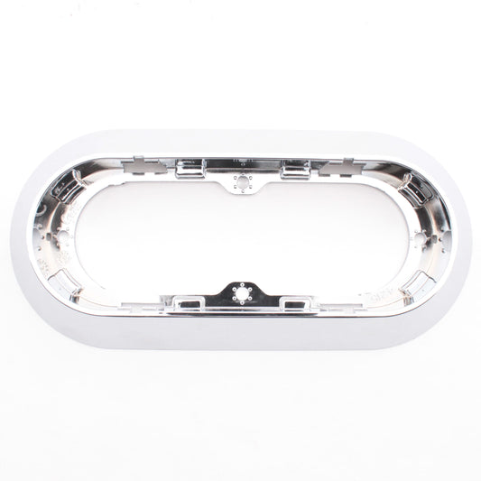 Grote 42153 Chrome ABS Surface Mount Snap-In Flange for 6" Oval Lamps