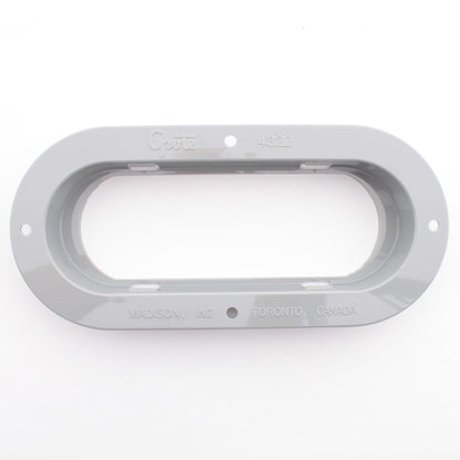 Grote 43220 Gray Theft-Resistant 6" Flange for Oval Lamps Polycarbonate