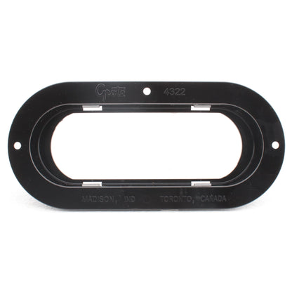 Grote 43222-3 Black 6" Polycarb Flange for Oval Lamp Theft-Resistant Bulk Pack