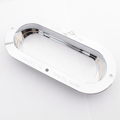 Grote 43222-3 Chrome 6" Flange for Oval Lamp Theft-Resistant Plated ABS