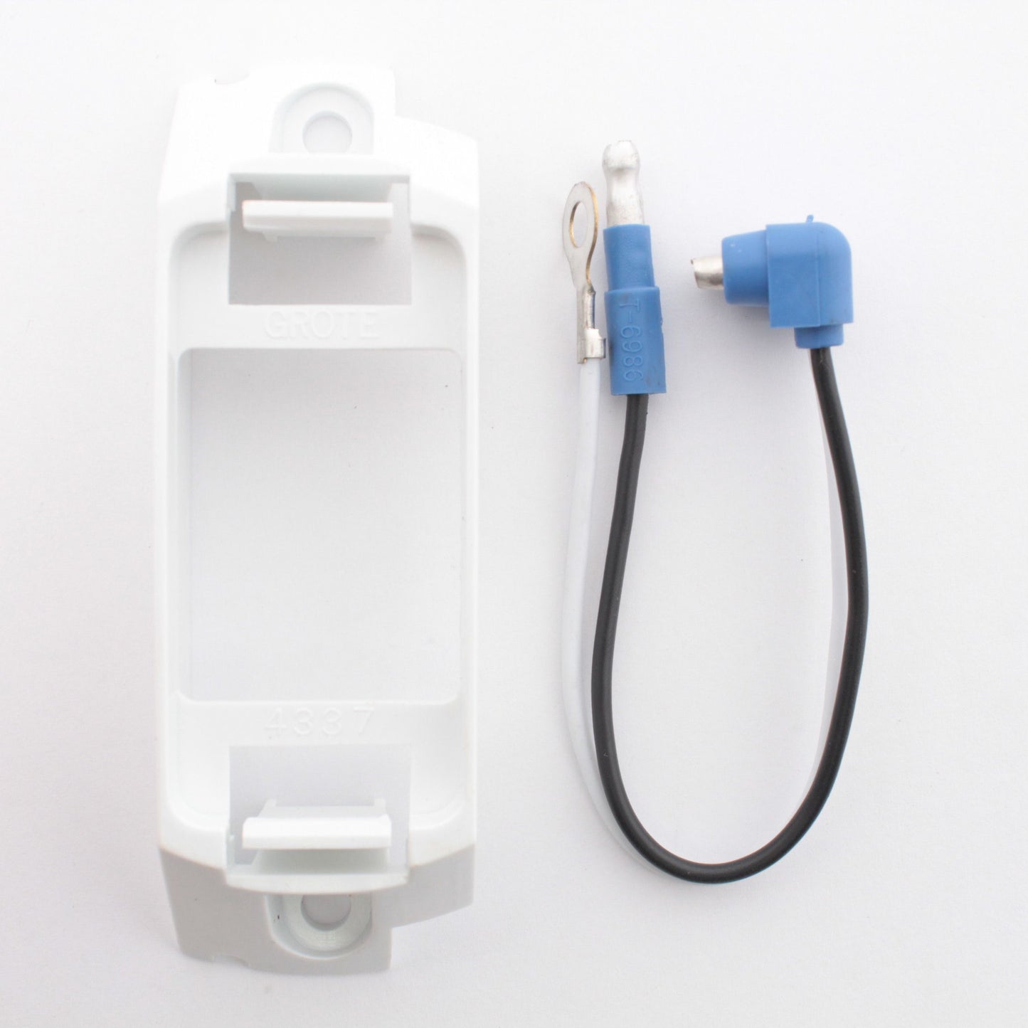 Grote 43370 White Rail-Mount Bracket 4-1/64" x 1" for Small Rectangular Lamps