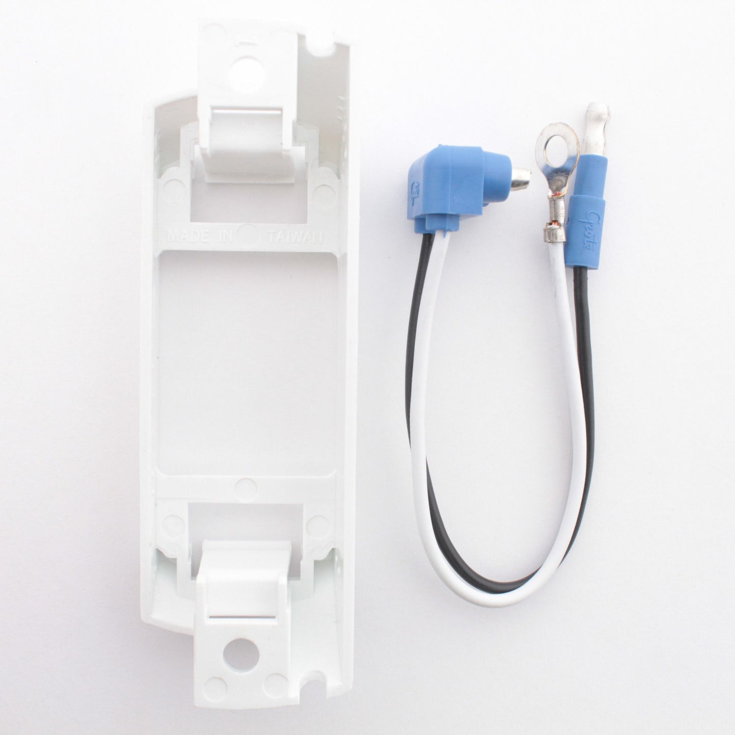 Grote 43370 White Rail-Mount Bracket 4-1/64" x 1" for Small Rectangular Lamps