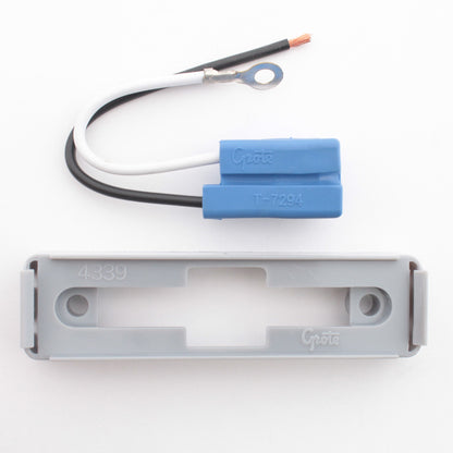 Grote 43390 Gray Mount Bracket 4-1/16" x 1-1/16" for Large Rectangular Lamps