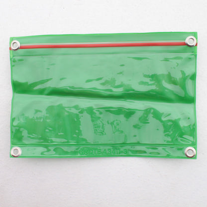 Grote 43411 Green Vinyl Permit Holder Pouch 8.44" x 5.28" w/ #10 Eyelets