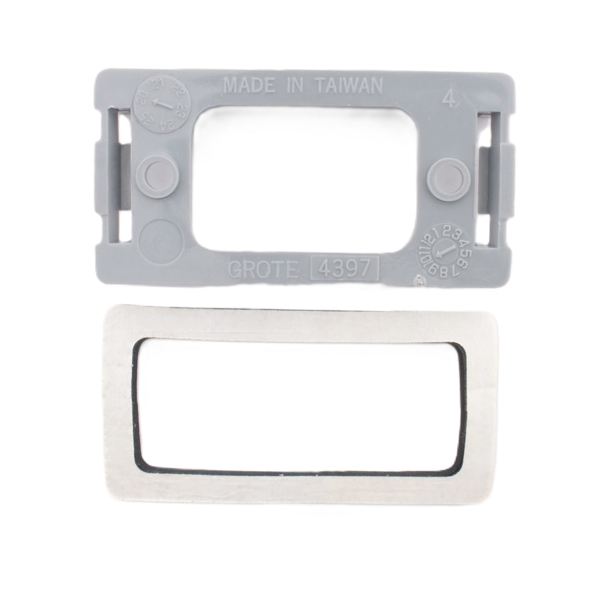 Grote 43970 Gray Snap-In Bracket for Small Rectangular Lamps w/ Pigtail 67001