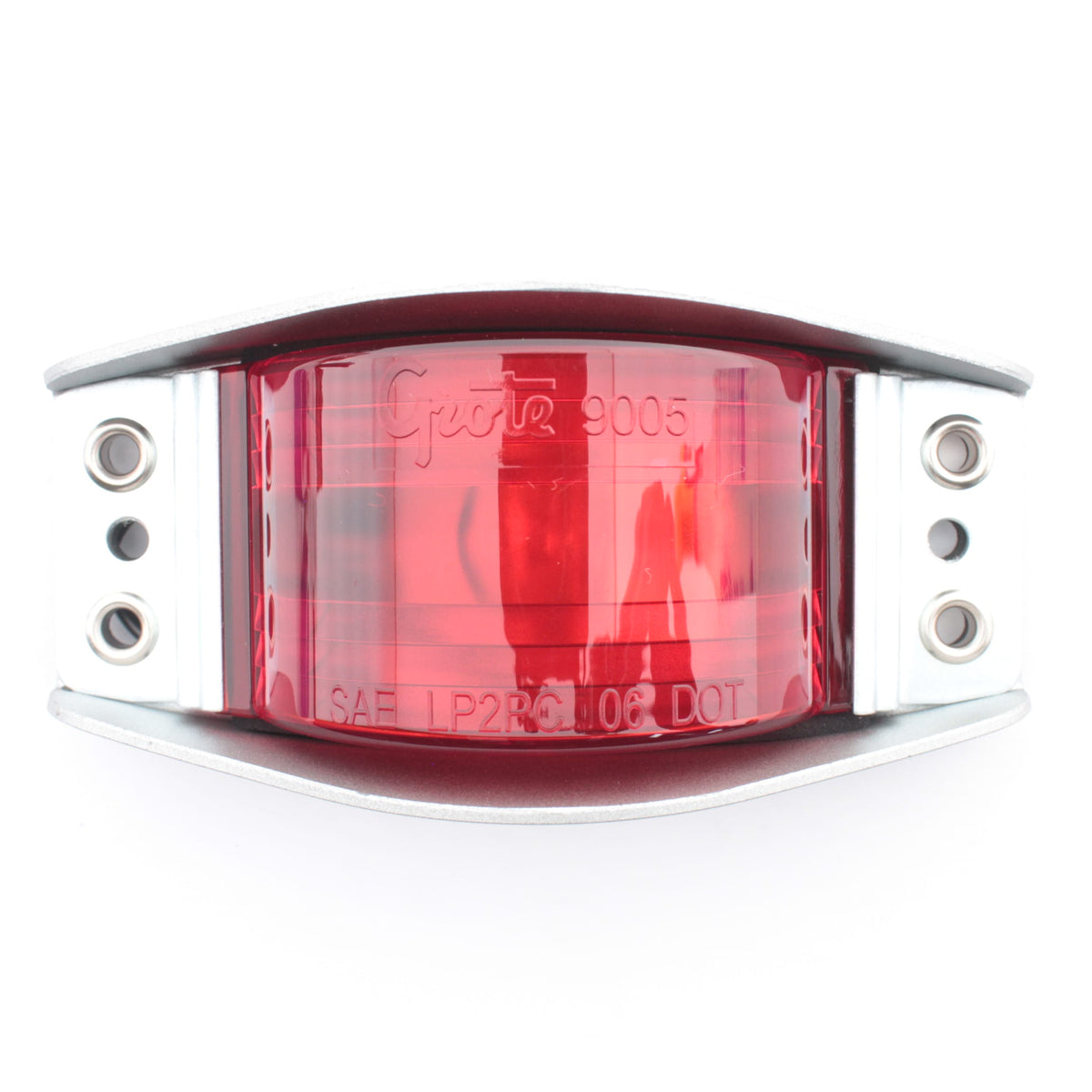 Grote 45172 Red Narrow-Rail Clearance Marker Lamp w/ Steel Housing 4.5" x 2-1/8"