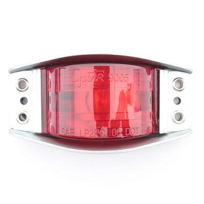 Grote 45172 Red Narrow-Rail Clearance Marker Lamp w/ Steel Housing 4.5" x 2-1/8"