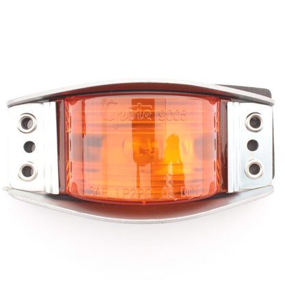 Grote 45173 Yellow Amber 4.5" Narrow-Rail Clearance Marker Lamp Steel Housing