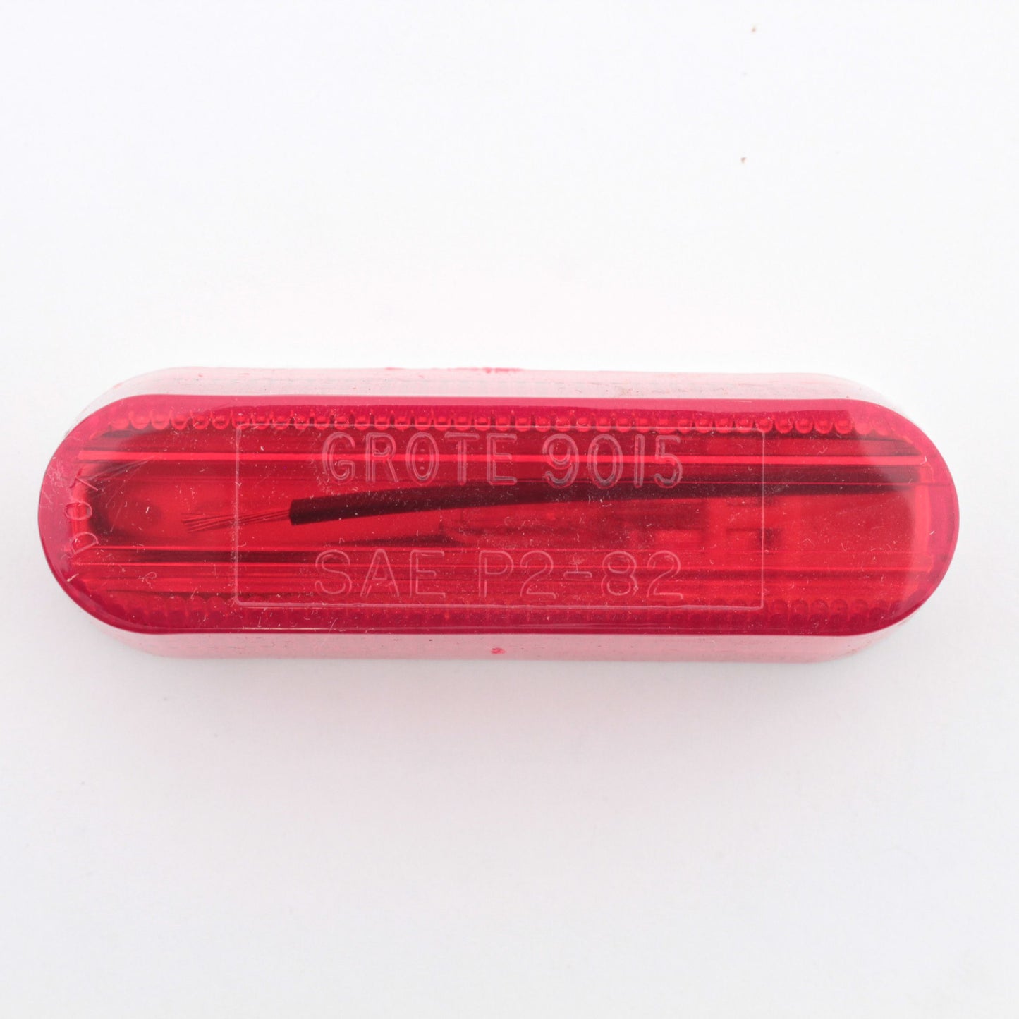 Grote 45252 Red Thin-Line 1-Bulb Clearance Marker Narrow Rail Channel 3.5" x 1"