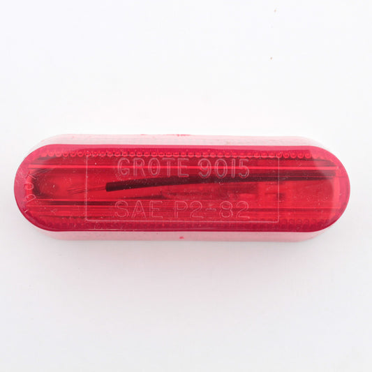 Grote 45252 Red Thin-Line 1-Bulb Clearance Marker Narrow Rail Channel 3.5" x 1"