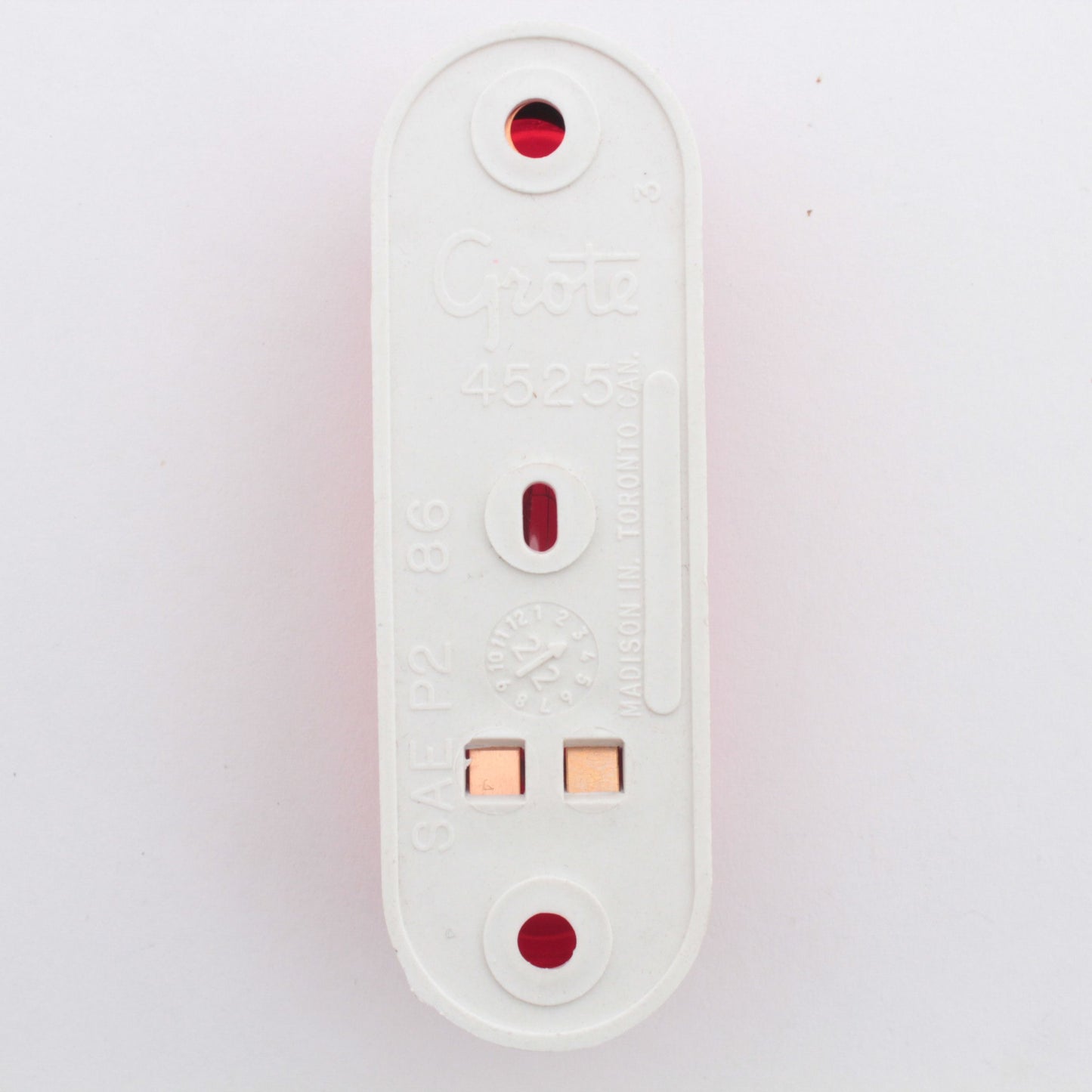 Grote 45252 Red Thin-Line 1-Bulb Clearance Marker Narrow Rail Channel 3.5" x 1"