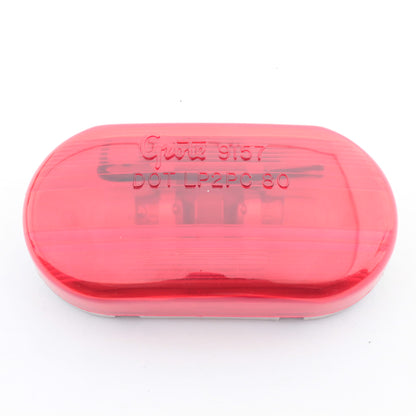 Grote 45262 Red Two-Bulb Oval Pigtail-Type Clearance Marker Lamp P2 PC 4" x 2"