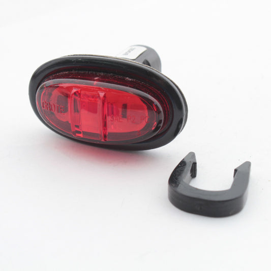 Grote 45302 Red 1.93" Sleek Oval Hardshell LED Clearance Marker Light Lamp .05A