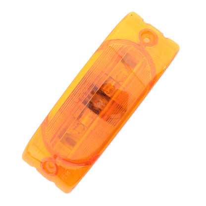Grote 45443 Amber 5-7/8" Clearance Side Marker Lamp 2-Bulb Turtleback No-Splice