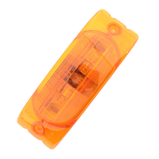 Grote 45443 Amber 5-7/8" Clearance Side Marker Lamp 2-Bulb Turtleback No-Splice
