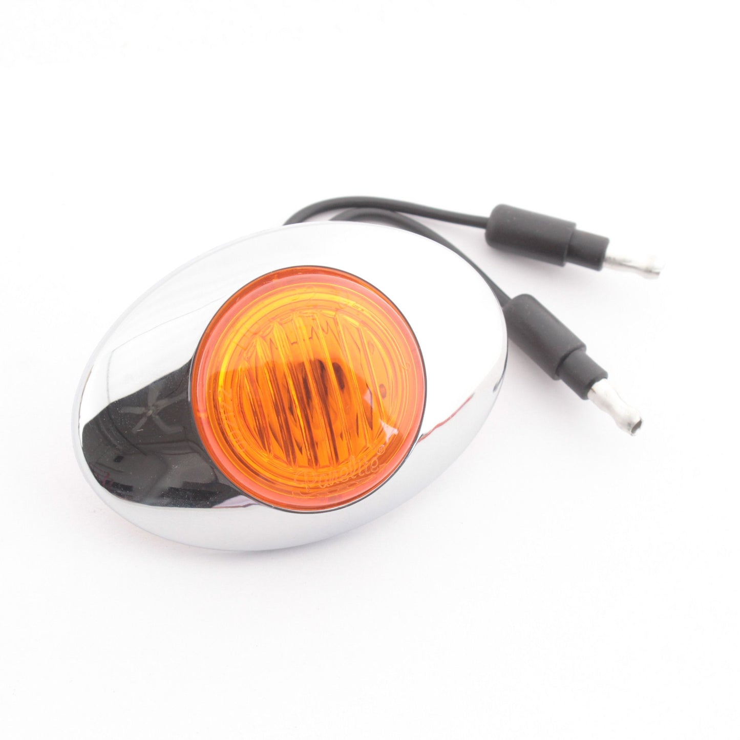 Grote 45763 Amber Marker Clearance Light w/ Oval Chrome Plated ABS Bezel 2" x 3"