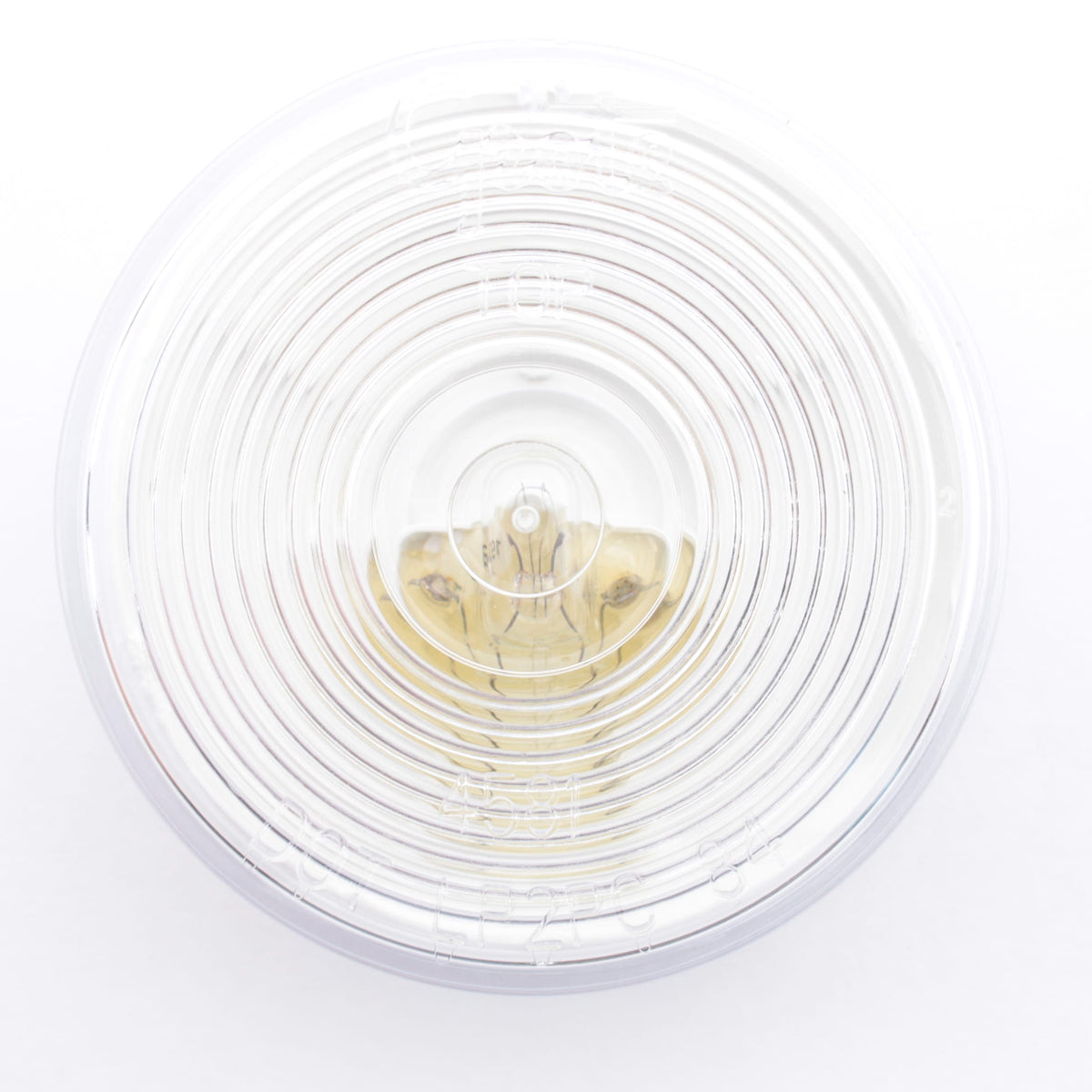 Grote 45811 Clear 2-1/2" White Round Utility Lamp Light Twist-On Mounting