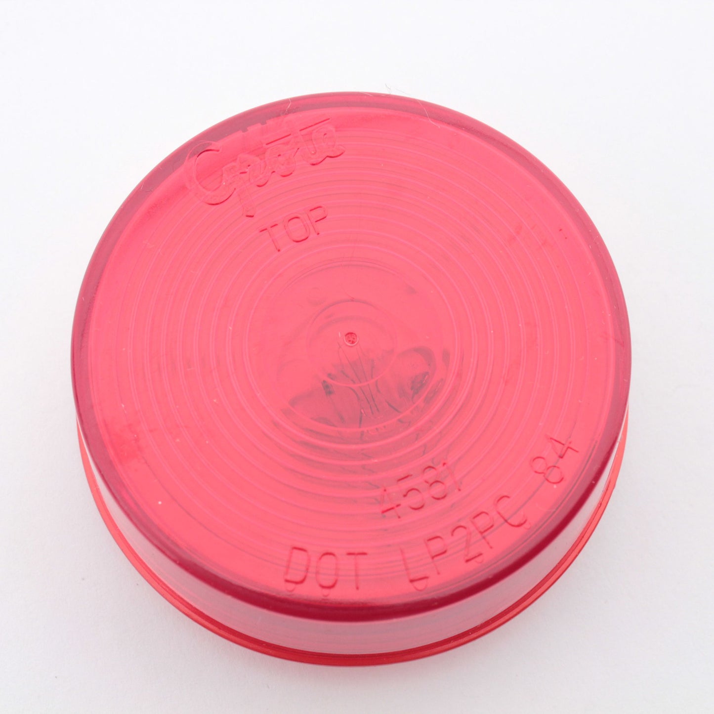 Grote 45812 Red 2.5" x 0.75" Round Clearance Marker Lamp Optic Lens 12V