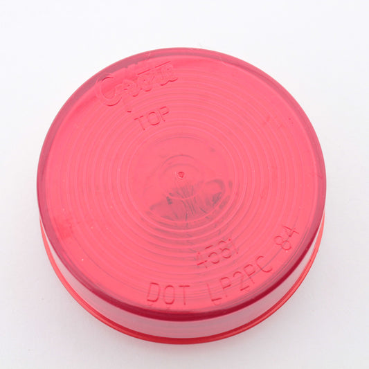 Grote 45812 Red 2.5" x 0.75" Round Clearance Marker Lamp Optic Lens 12V