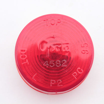 Grote 45822 Red 2" x 0.75" Round Clearance Marker Lamp PC P2 PL-10 Connection