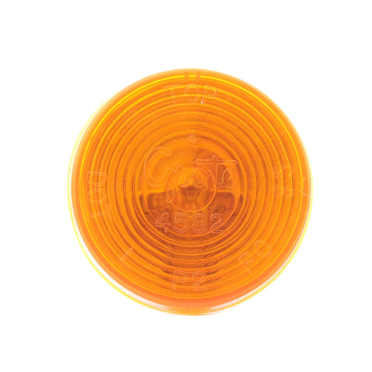 Grote 45823 Yellow 2" x 0.75" Round Clearance Marker Lamp PC P2 PL-10 Connection
