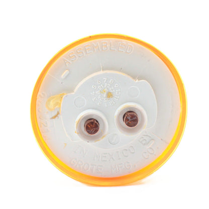 Grote 45823 Yellow 2" x 0.75" Round Clearance Marker Lamp PC P2 PL-10 Connection