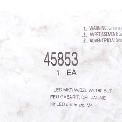 Grote 45853 Amber Oval LED M4 Series Side Marker Lamp w/ Chrome Bezel 9" x 3.25"