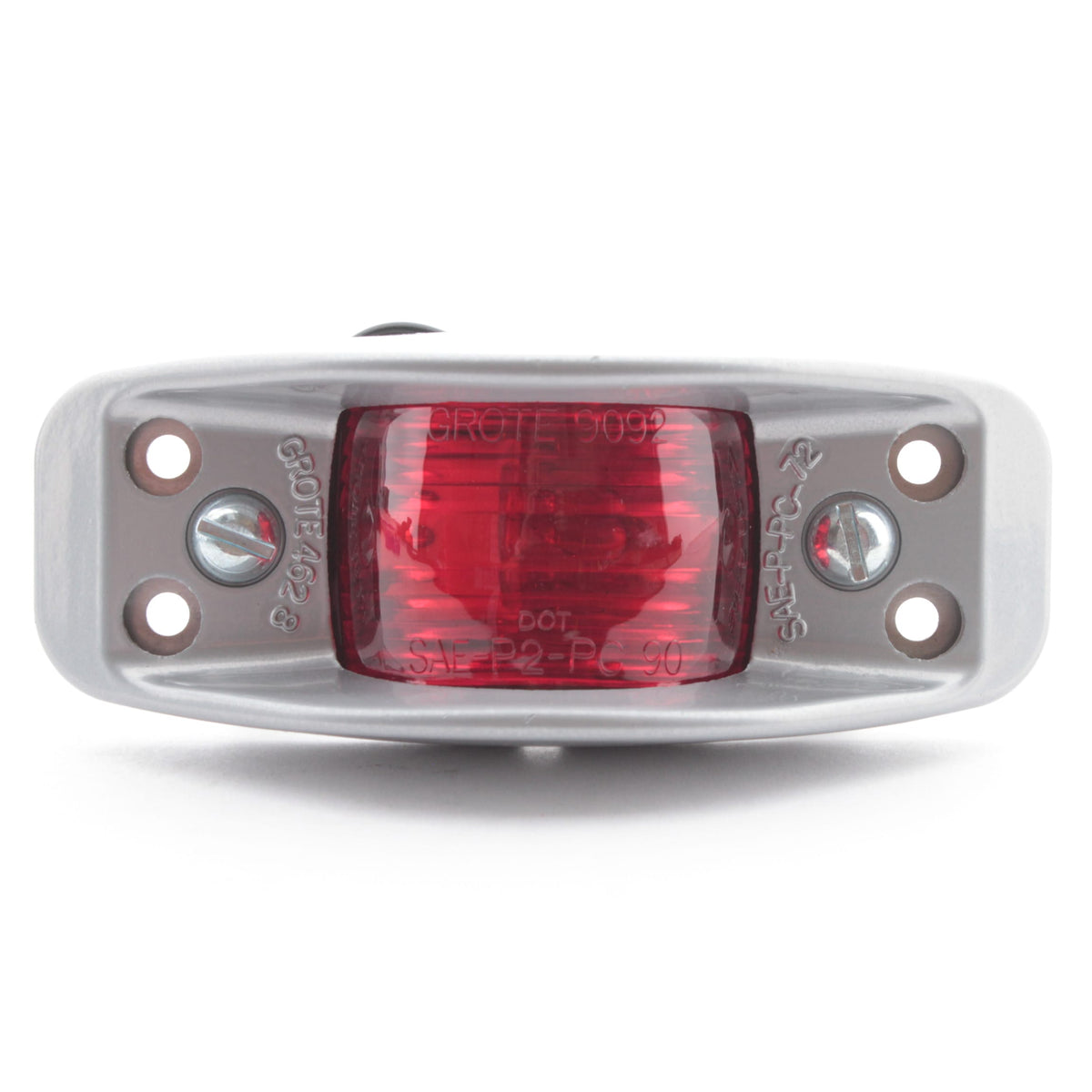 Grote 46283 Red 5-7/64" Die-Cast Aluminum Clearance Marker Lamp Flat Back