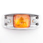 Grote 46283 Amber 5-7/34" Die-Cast Aluminum Clearance Marker Lamp Flat Back