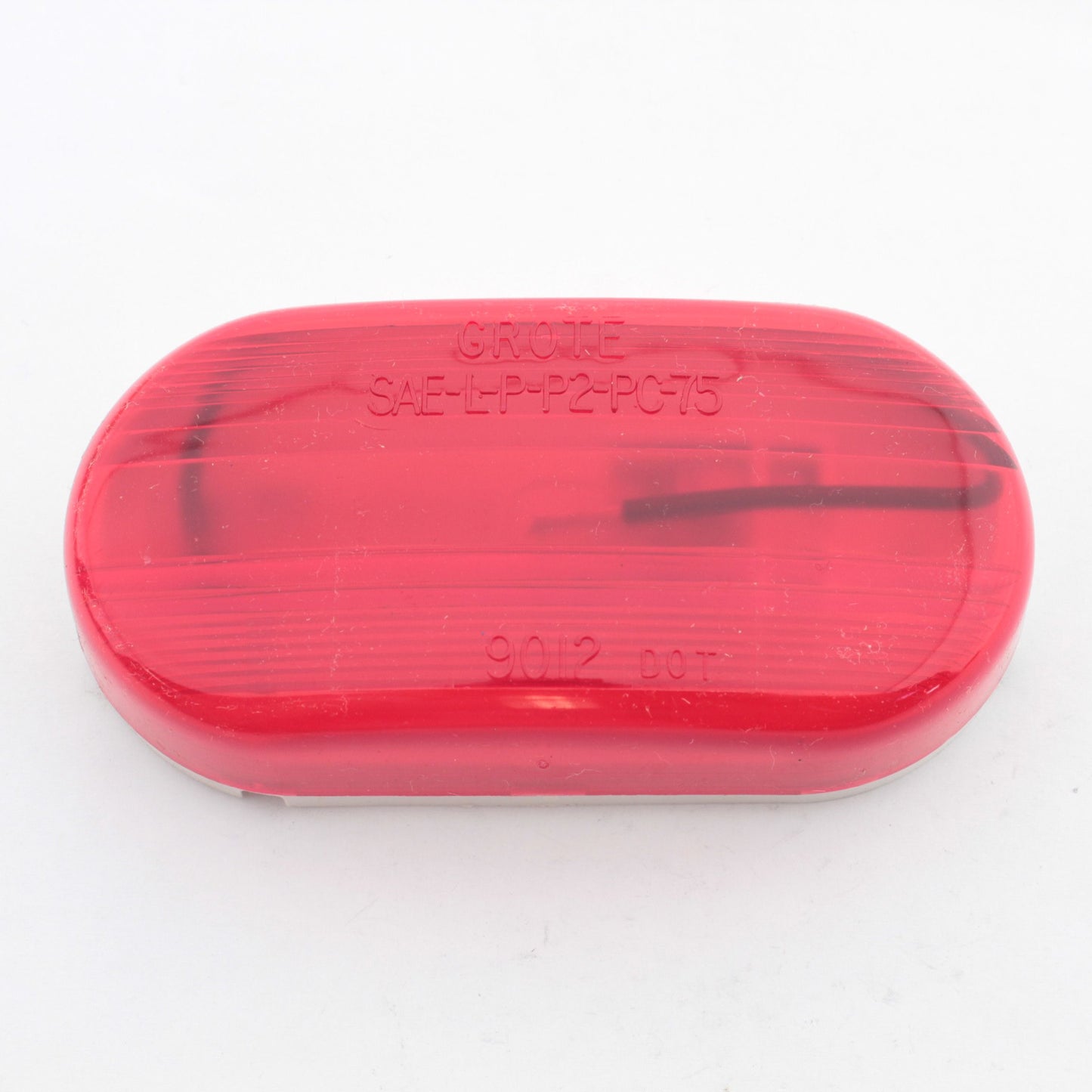 Grote 46702 Red Single-Bulb Oval Clearance Marker Lamp 2" x 4" Snap-on Lens #193