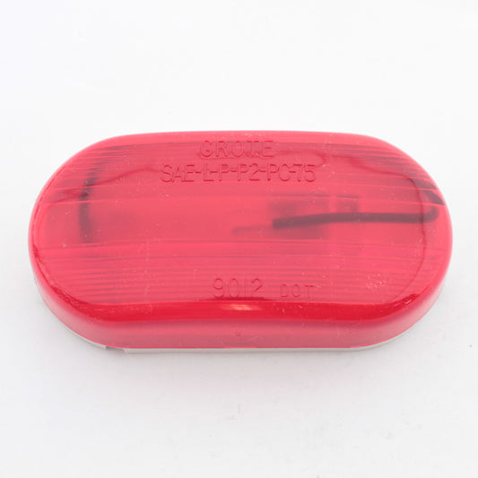 Grote 46702 Red Single-Bulb Oval Clearance Marker Lamp 2" x 4" Snap-on Lens #193