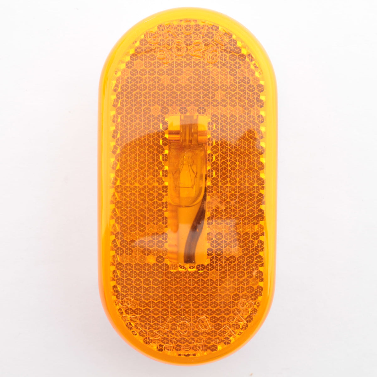 Grote 46713-5 Amber 1-Bulb 2" x 4" Oval Clearance Marker Lamp Built-In Reflector