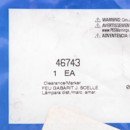 Grote 46743 Yellow Amber 3.79" x 1.2" Rectangular Clearance Marker Lamp P2 P3 PC