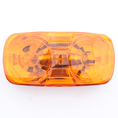 Grote 46793 Yellow Amber Two-Bulb Square-Corner Clearance Marker Lamp 4" x 2"