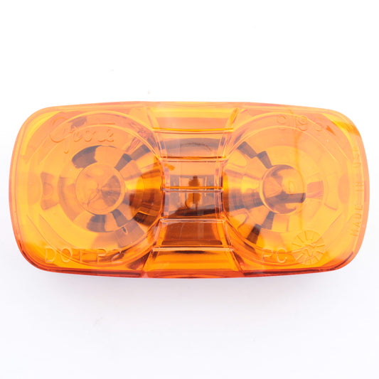Grote 46793 Yellow Amber Two-Bulb Square-Corner Clearance Marker Lamp 4" x 2"