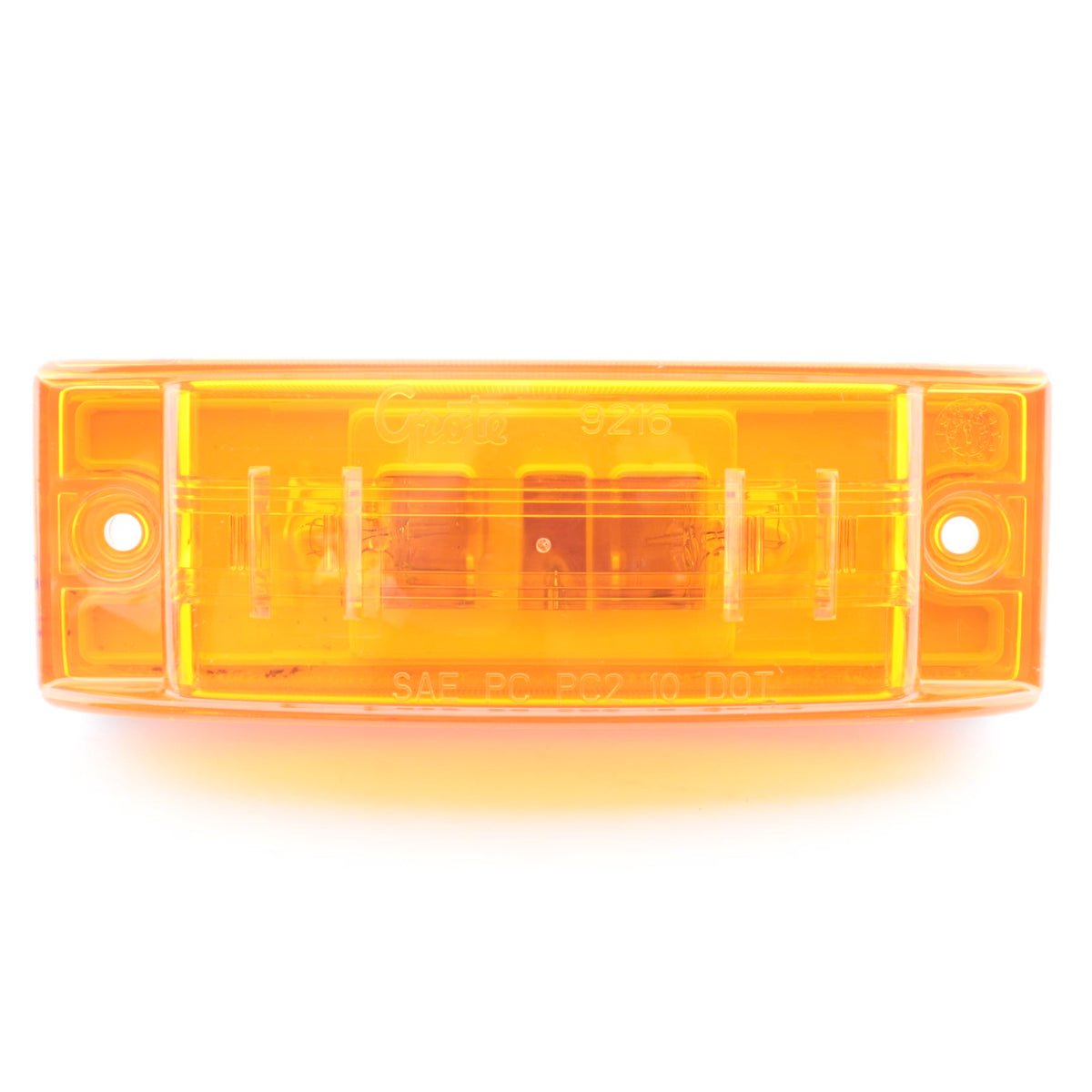 Grote 46833 Amber Turtleback II Clearance Side Marker Light Incadescent 2" x 6"