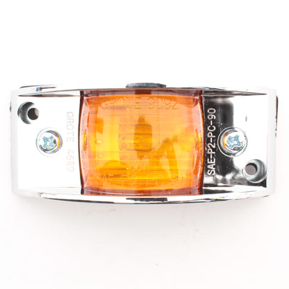 Grote 46893-5 Amber 4-3/4" Armored Clearance Marker Light Lamp ABS Housing P2 PC