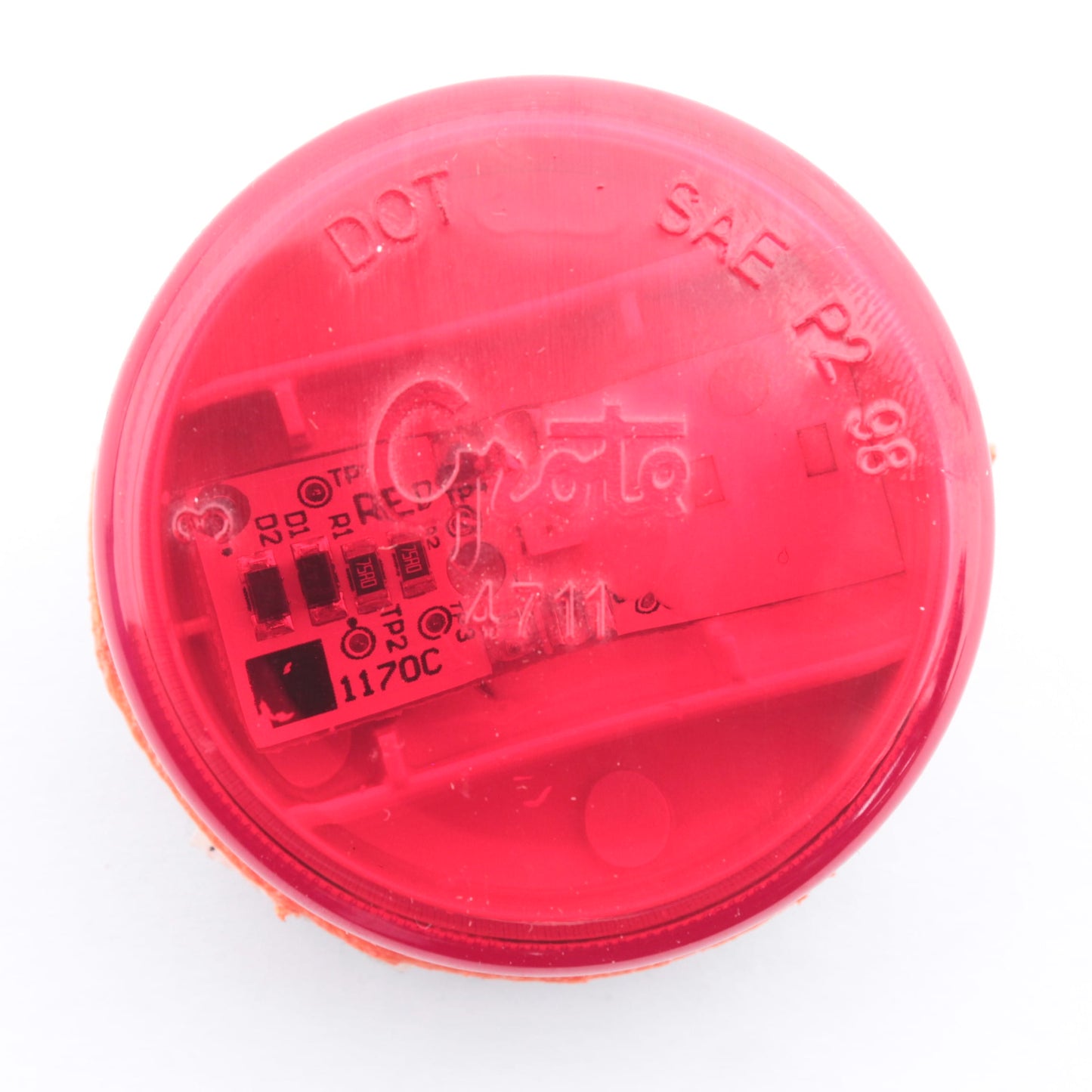 Grote 47112 Red 2" x .63" LED Round Side Marker Clearance Light P2 P3 Lamp PL-10