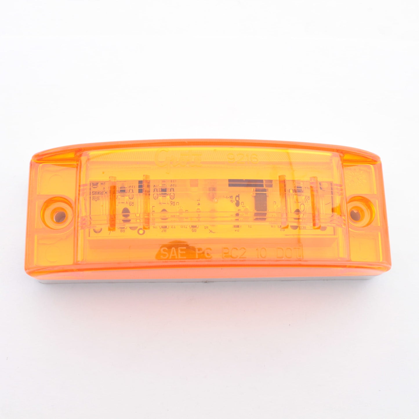 Grote 47163 Amber 5.88" Sealed PC Rated .10A Turtleback LED Side Clearance Light