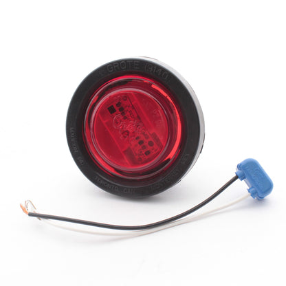 Grote 47472 Red 2.5"x 0.75" Round LED Clearance Marker Light Kit w/ Grommet P2