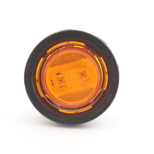 Grote 47473 Amber 2.5"x 0.75" Round LED Clearance Marker Light Kit w/ Grommet P2