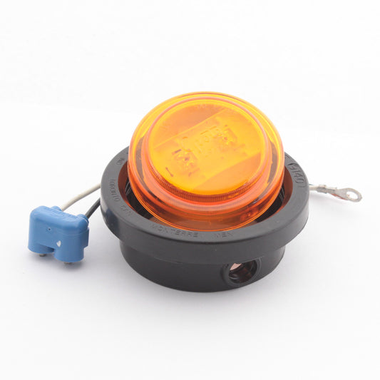 Grote 47473 Amber 2.5"x 0.75" Round LED Clearance Marker Light Kit w/ Grommet P2