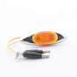 Grote 47953 Yellow Oval 3" x 29/32" Side Marker Clearance Lamp w/ Chrome Bezel
