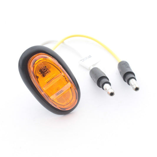 Grote 47973 Yellow 1-15/16" x 1-3/32" PC MicroNova LED Clearance Lamp w/ Grommet