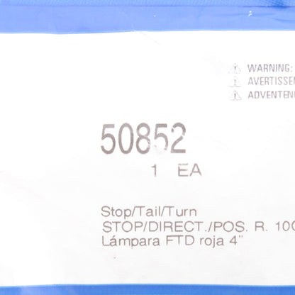 Grote 50852 Red 4" Two-Stud Stop Tail Turn Lamp w/ License Window Acrylic Lens