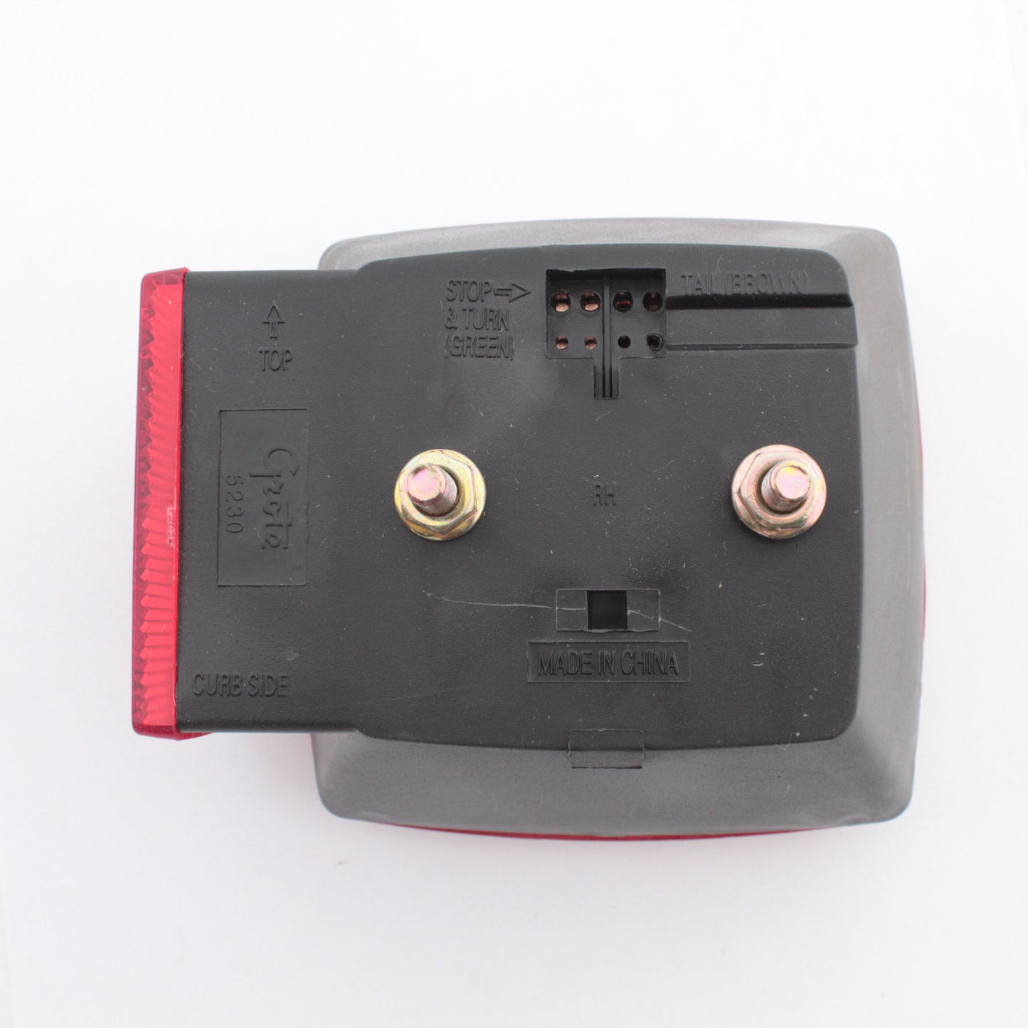 Grote 52302 Red Right Hand Trailer Stop Turn Tail 1-Bulb Lighting Kit 4.5" x 5"