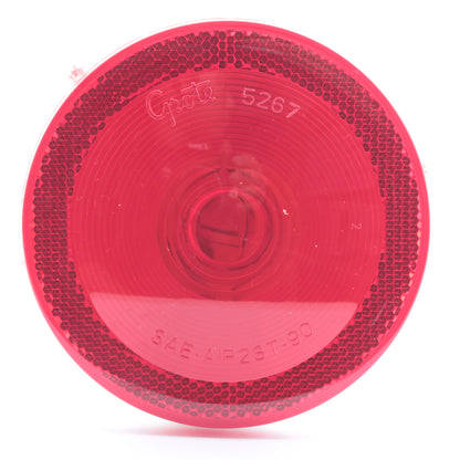 Grote 52672 Red 4" Incandescent Torsion Stop Turn Tail Reflector Lamp Female Pin