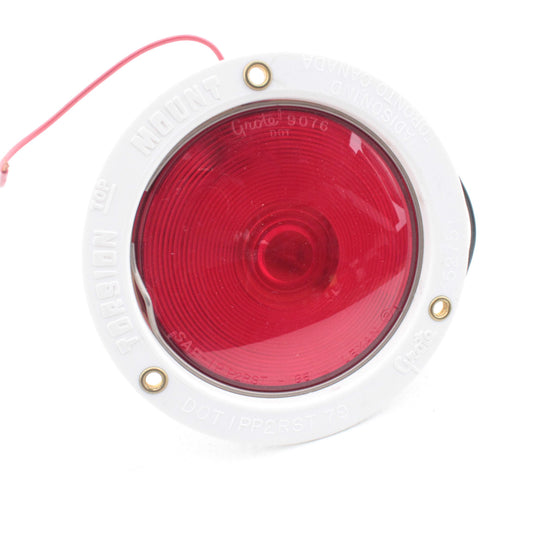 Grote 52752 Red 4" Recessed Red Stop Tail Turn Light w/ White Plastic Grommet