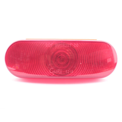 Grote 52892-3 Red 6.5" x 2.25" Oval Stop Turn Light Torsion Mount 3CP Bulk Pack
