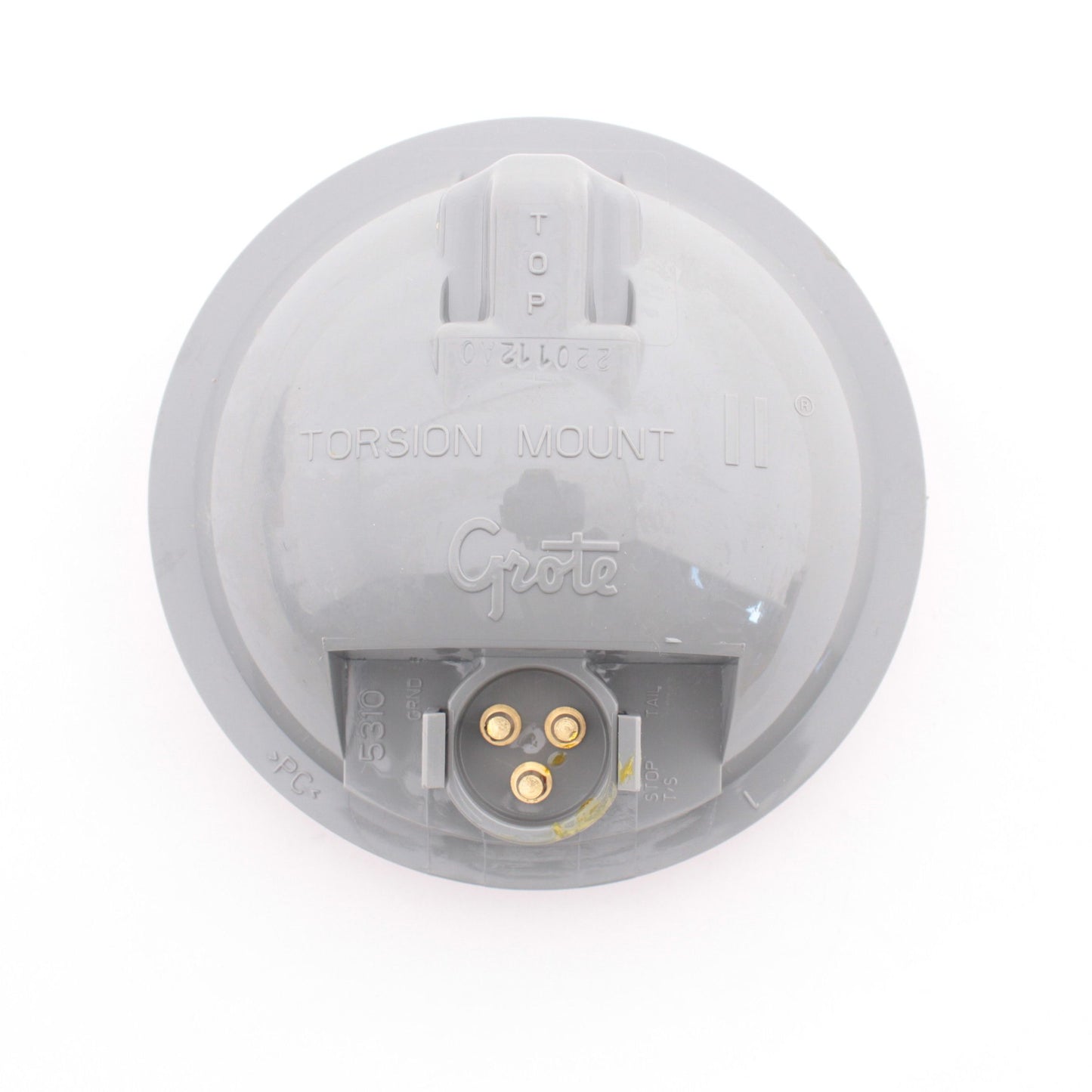 Grote 53103 Yellow 4" Round Torsion Mount Incandescent Front Park Turn Lamp Male